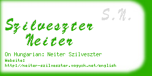 szilveszter neiter business card